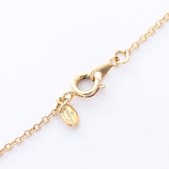 Givenchy Square G Logo Necklace Gold Rhinestone - Picture 3 of 5